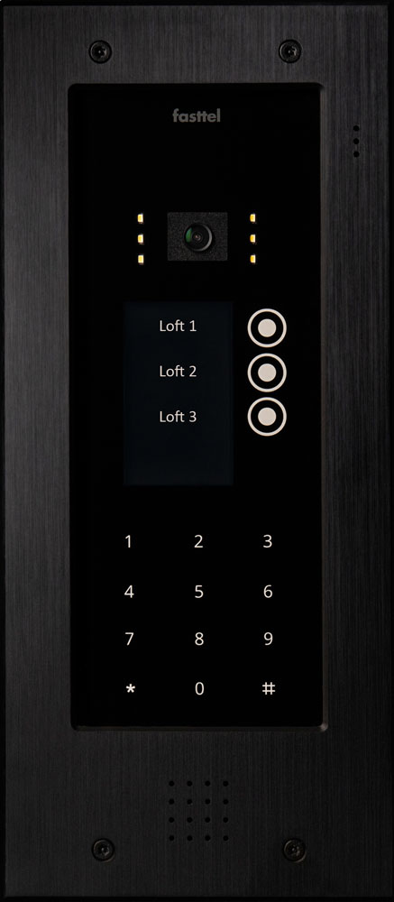 Wizard Elite Black IP with 3 push buttons keypad and color cam.